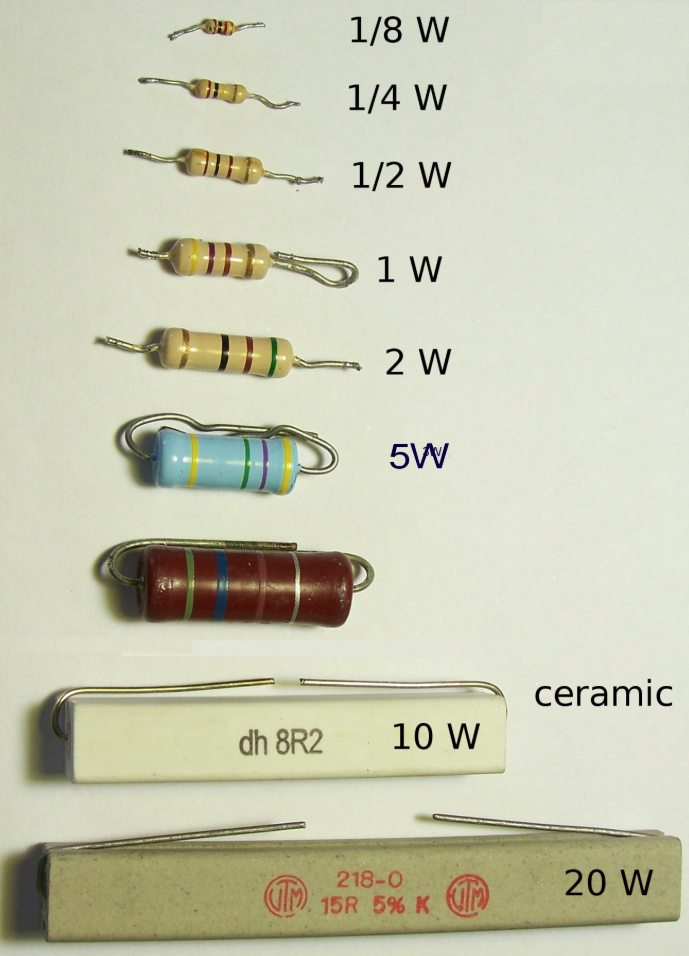 resistor power ratings