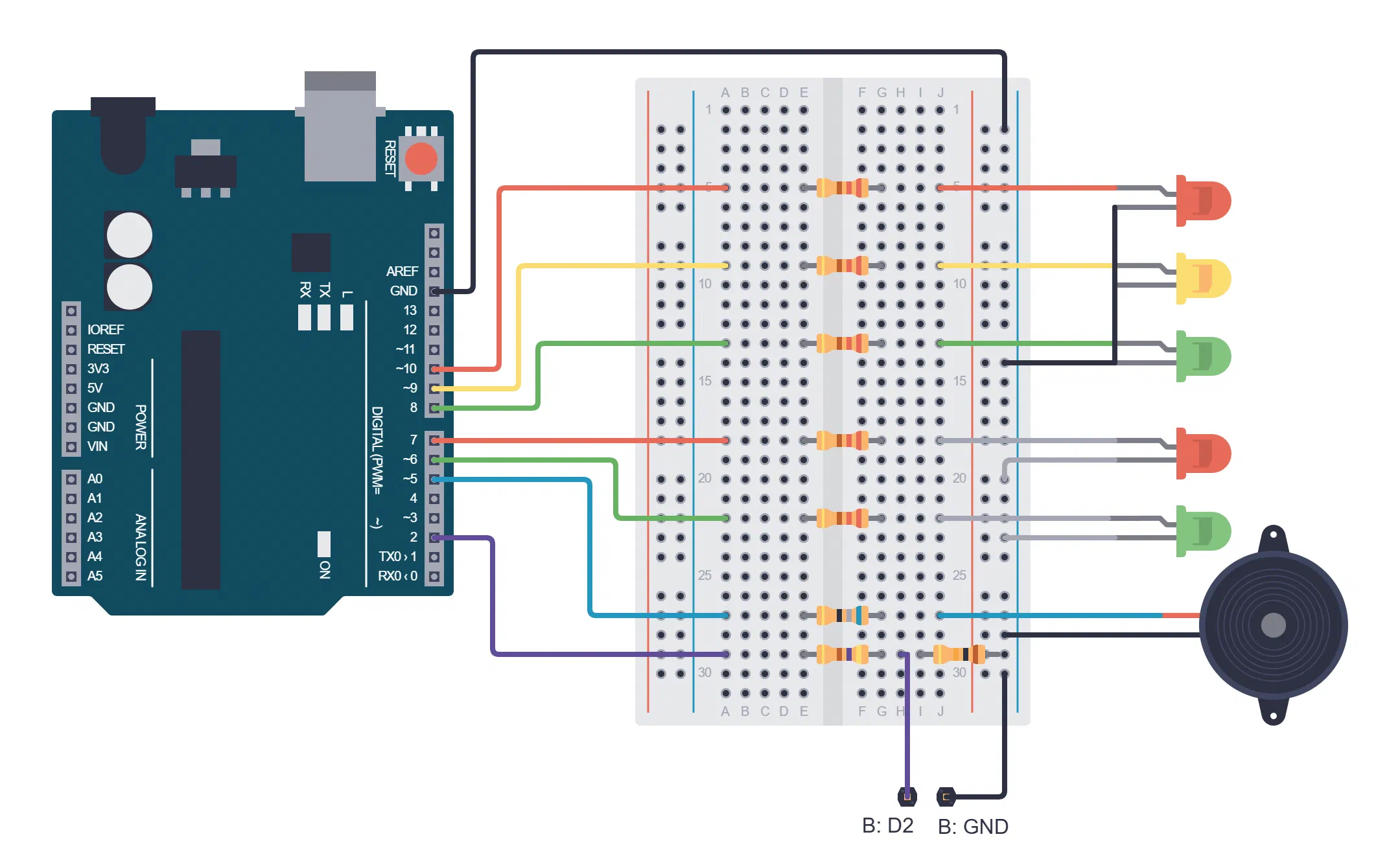 Wiring the two Arduinos